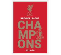 FC Liverpool - Poster - Champions 2019/20 Logo + cadre interchangeable, Shinsuke® Maxi MDF blanc, vitre acrylique