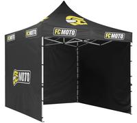FC-Moto 2.0 3 x 3 m Tente en acier avec parois latérales, noir pour homme
