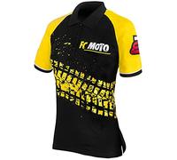 FC-Moto Corp Chemise Polo, Noir/Jaune, L