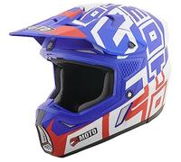 FC-Moto Flex Casque de Motocross, Bleu/Rouge/Blanc, M