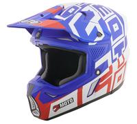 FC-Moto Merkur Flex Casque de motocross, blanc-rouge-bleu, taille L pour homme
