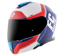 FC-Moto Novo Circuit Casque, blanc-rouge-bleu, taille XS pour homme