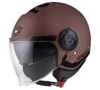 FC-Moto Ralgo Casque Jet, Marron/Noir, XL