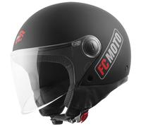 FC-Moto Square-RS Casque à réaction, noir-rouge, taille L pour femmes