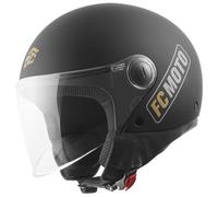 FC-Moto Square-RS Casque jet, noir-or, taille L pour homme