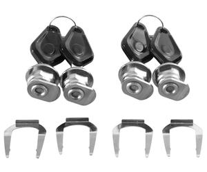 FC-Moto Terreno Ensemble de cylindres de serrure - 4 pièces, gris-argent pour homme