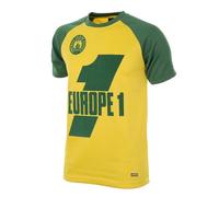 Copa FC Nantes 1978 - 79 Retro Football T-Shirt à col Rond rétro de Football pour Homme XL Vert et Jaune