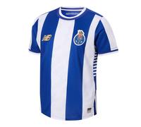 FC Porto Garçons New Balance Home Youth Short Sleeve Jersey en Blanc/Bleu, Polyester, Taille YM