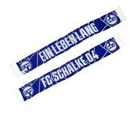 FC Schalke 04 Écharpe « Ein Leben lang », bleu, ca. 150 x 17 cm