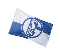 FC Schalke 04 Hiss Drapeau à Carreaux - Résistant aux intempéries Drapeau, Bleu, 150 x 100 cm