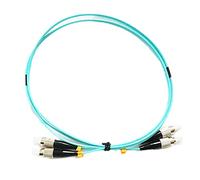 FC/UPC-FC/UPC OM3 MM Multi Mode Duplex 2.0mm 50/125 Aqua 10Gbps 15 mètres (10 pièces)