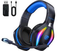 Fc100¿2025 Nouvelle¿Casque De Jeu Sans Fil Pour Ps4, Ps5, Pc - 2,4 Ghz Et Casque Bluetooth Avec Microphone - Son Stéréo 3D Et Autonomie De 50 Heures - Pour Switch, Smartphones, Noi[GBP6270960]