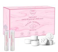 FCAEON Comprimé Serviette Tablette 23x19cm 200 Emballé Emballage en vrac Jetable Voyage Mini Pièce de monnaie Serviette Extensible Lingettes Démaquillantes Lingettes (Violet)