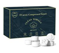 FCAEON Comprimé Serviette Tablette 23x19cm 200 Emballé Emballage en vrac Jetable Voyage Mini Pièce Serviette Extensible Lingettes Démaquillantes Lingettes (Bleu)