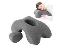Fcare Coussin de Bureau pour la Sieste, Coussin cale en Mousse à mémoire de Forme pour Dormir, Coussin de Sieste de Bureau à Rebond Lent (légèrement Dur) pour Femmes et Adolescents, Housse en Velours