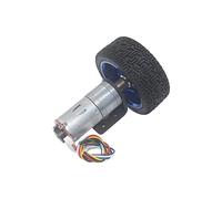 FCARUMIQP Mini Moteur DC 6V 12V 24V 12-1360 RPM à Engrenage Miniature avec Encodeur Couplage 65mm Roue Smart Car Kit for Robot DIY : 130, Tension 6volt(DC 6volt,35 RPM)