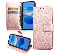 FCAXTIC Coque pour Redmi 14C 4G / Xiaomi Poco C75 4G, Protection Etui en PU Cuir Portefeuille, Antichoc Housse à Rabat Compatible avec Redmi 14C 4G / Xiaomi Poco C75 4G, Or Rose