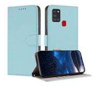 FCAXTIC Coque pour Samsung Galaxy A21s, Etui à Rabat avec Pochette de Portefeuille, Etui Protection Housse en Cuir PU pour Galaxy A21s, Bleu Clair