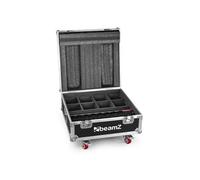 BeamZ FCC10 Flightcase pour 8 Uplight BBP54 - avec chargeur intégré, fermetures papillon, poignées encastrées Noir