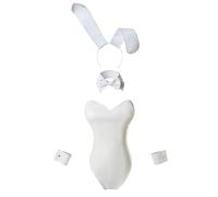 FCCAM Costume de lapin pour femmes - Déguisement de fille Sakurajima Mai - Costume de cosplay d'anime Senpai Bunny Suit avec oreilles - Blanc - L