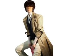 FCCAM Dazai Osamu Costume de cosplay, anime Bungo Stray Dogs, pour cosplay, carnaval Dazai Osamu, avec bandages, taille XL
