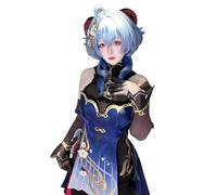 FCCAM Ganyu Costume de cosplay - Ensemble Genshin - Cosplay - Tenue de cosplay - Robe Liyue - Taille S