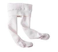 Fccrian Leggings chauds et solides doublés en coton pour tout-petits, bébés, filles, collants extensibles, basiques, pour l'hiver, pour petites filles (blanc, 2-3 ans)