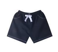 Fccrian Short de sport en coton coloré pour enfants - Printemps - Été - Taille élastique - Confortable - Décontracté - Étudiant - Jardin d'enfants - Short de bain pour filles (noir, 8-9 ans)