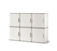 FccsiKoa Armoire de Rangement pour Enfants Armoire Commode Organiseur Étagère à Cubes Modulaires Empilables pour Jouets Livres et, Moderne Et Minimaliste, Modèle Standard avec 6 Compartiments Opaques