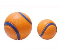 FCCUM Lot de 2 balles sonores en caoutchouc pour chien, élastique qui ne peut pas se casser, ennui, résistance aux morsures, grincement des dents, dressage de chien, jouet sonore interactif en