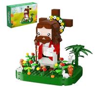 FCEYOUT Ensemble de Blocs de Construction Jésus, Figurine de Jésus en Modèle, Décoration pour Maison, Chapelle, Cadeaux de Pâques pour Enfants, Adultes