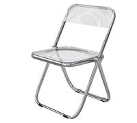 FCfpxwtz Chaises Pliantes en Acrylique, Chaise Pliante Transparente de PC avec Le Cadre Chrome for Diner Multicolore(Transparent)