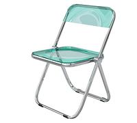 FCfpxwtz Chaises Pliantes en Acrylique, Chaise Pliante Transparente de PC avec Le Cadre Chrome for Diner Multicolore(Blue)