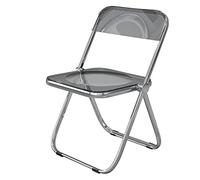 FCfpxwtz Chaises Pliantes en Acrylique, Chaise Pliante Transparente de PC avec Le Cadre Chrome for Diner Multicolore(Gray)