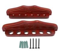 FCfpxwtz Porte-queues de Billard Mural, Support Mural for queues de Billard, 6 Trous, en Bois, vin Rouge, for Salle Jeux, Clubs, Bars