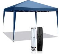 FCH 3x3m Pop Up Pavillion Tente de jardin Pavillon de réception Protection UV 50+ étanche, sac inclus, bleu
