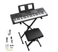 FCH 61 touches E Keyboard,Piano électronique avec écran LCD Bluetooth-MIDI ,support réglable et tabouret,Kit piano numérique