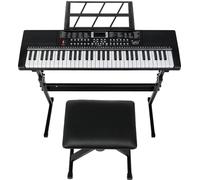 FCH 61 touches E Keyboard，Piano électronique, ensemble de piano numérique,support de clavier, banc de clavier et microphone