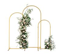 FCH Arc de mariage en métal, set de 3, 180 cm, 150 cm, 120 cm, pour fête d'anniversaire, baby shower, cérémonie, décoration