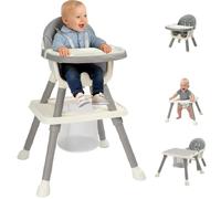 FCH Chaise haute bébé 7 en 1 Chaise haute pliante pour salle à manger, poussette - chaise évolutive et chaise bébé pour nouveau-né