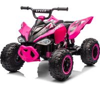 FCH Enfants Quad électrique 12V 7Ah ATV, musique, MP3, phares LED Quad électrique pour enfants 3-6 ans Rose