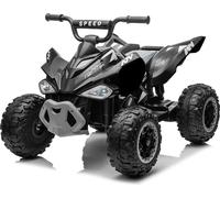 FCH Enfants Quad électrique 12V 7Ah ATV, musique, MP3, phares LED Quad électrique pour enfants 3-6 ans noir