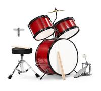 FCH kit de batterie pour enfants ,kit de batterie, 3 pièces, kit de batterie avec pédale de cymbale réglable en forme de trône, deux paires de baguettes de batterie,35cm Bass Drum