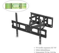 FCH LCD LED TV Wandhalter Support mural pour téléviseur Support TV inclinable pivotant 32-70 pouces avec niveau à bulle