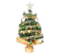 FCH Mini sapin de Noël artificiel de 60cm avec 143 pointes & LED, mini sapin de table, vert