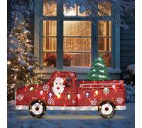 FCH Père Noël LED Noël，Décoration de Noël Père Noël illuminé avec 100 LED，116 x 16 x 70cm