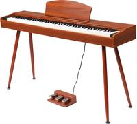 FCH Piano électrique 88 touches pondérées,Piano électrique numérique E-Piano avec support, triple pédale, USB-MIDI et prise casque