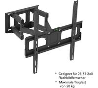 FCH Support TV mural, Support TV inclinable et pivotant pour les téléviseurs avec une diagonale d'écran de 26-55 pouces，VESA Max de 400x400 mm