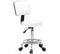 FCH tabouret de bar tabouret pivotant tabouret à roulettes tabouret de travail tabouret pivotant tabouret cosmétique réglable en hauteur 360° pivotant