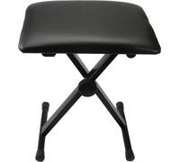 FCH Tabouret de piano pliable réglable Siège avec banc de piano Similicuir Rembourré Noir